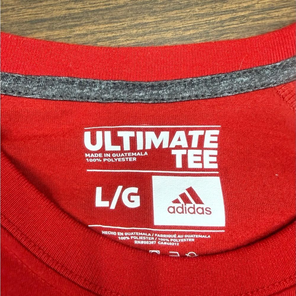 Adidas Red and Green Ultimate Tee lot of 2 Shirts Mens Size Large - Picture 2 of 10